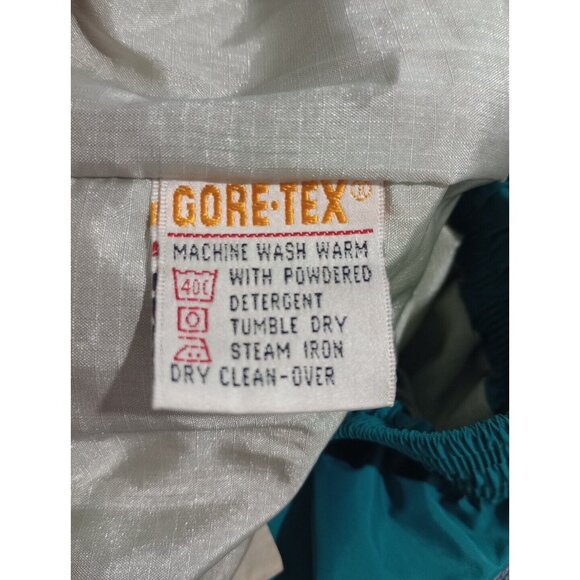 Vintage L.L. Bean Stowaway Rainwear GORE-TEX Teal Rain Pants 2468 Men's Medium - Picture 9 of 12